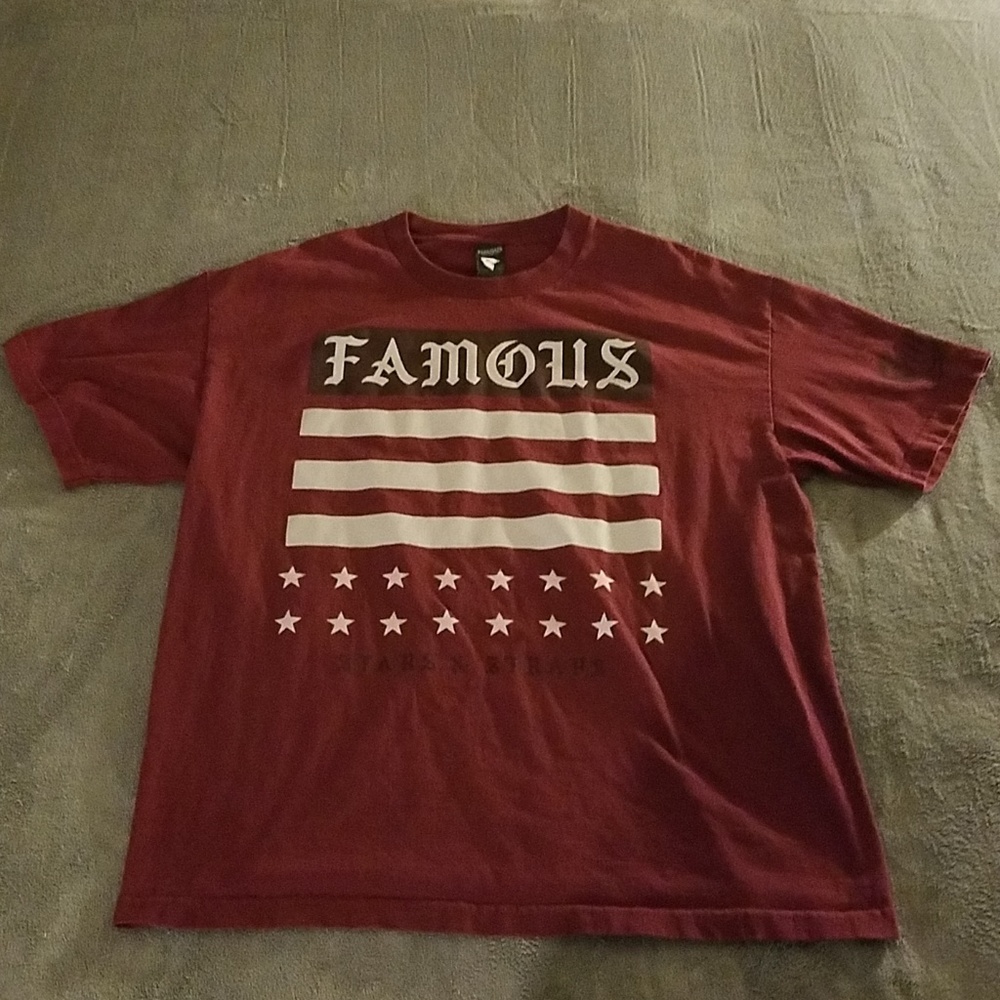 Burgundy Famous Stars & Straps Tshirt